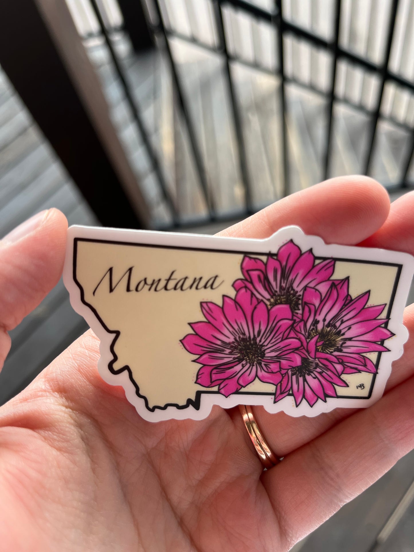 Montana State Flower Sticker