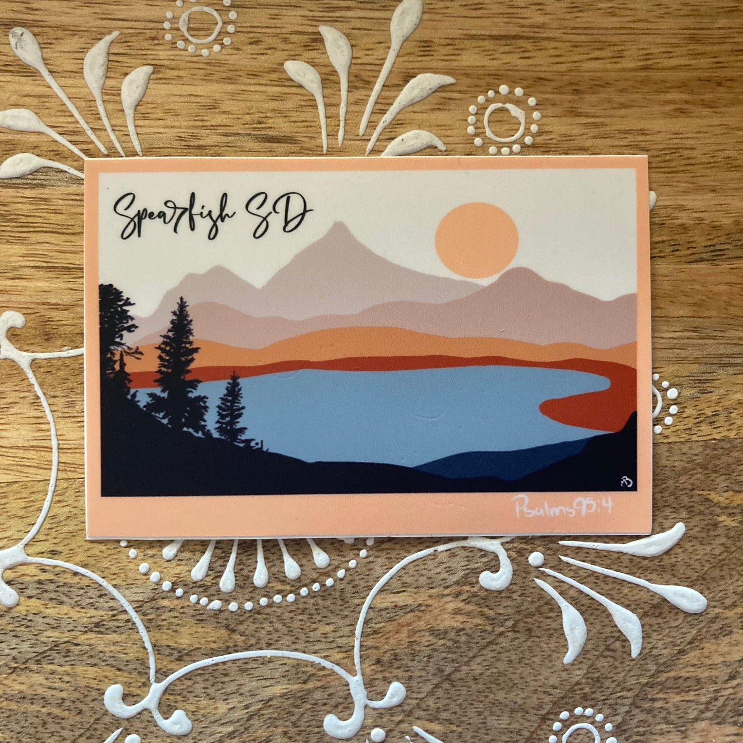 Spearfish Lake Scene Sticker