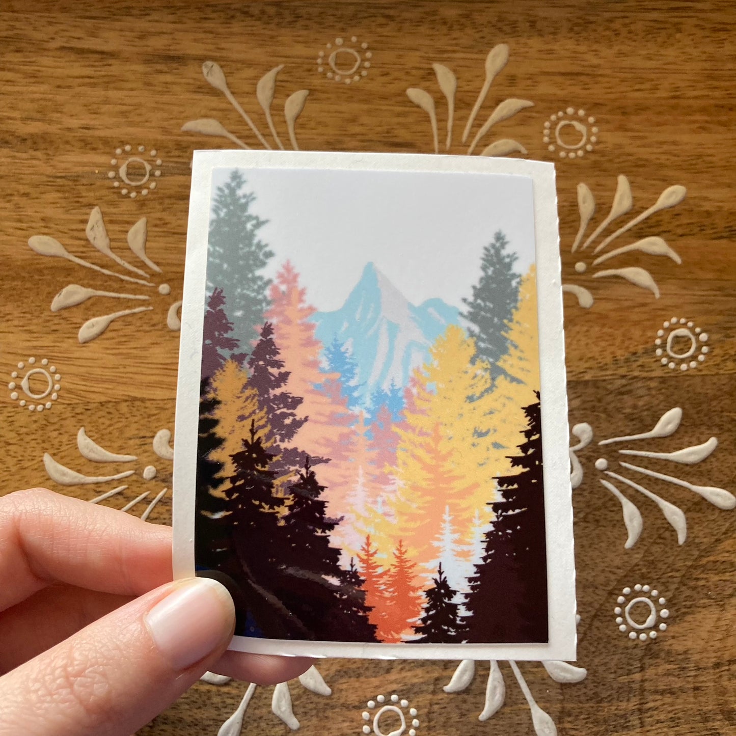 Golden Mountain Sticker