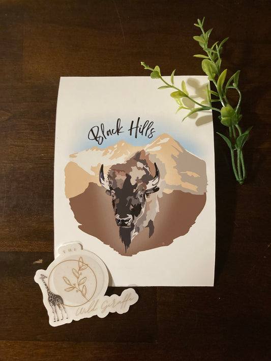 Black Hills Buffalo Head Print