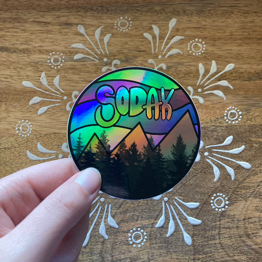 Blue Holographic SoDak Sticker
