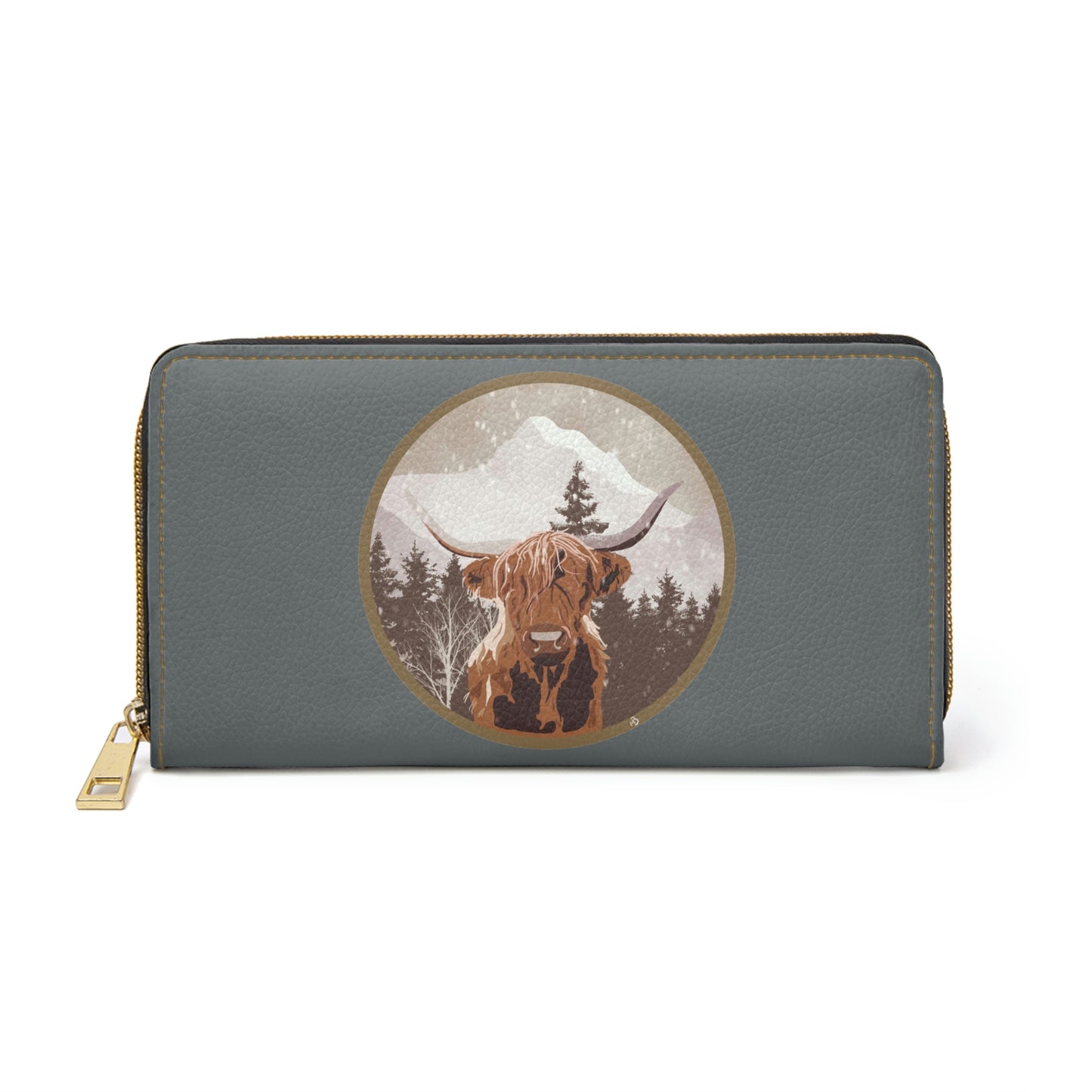 Zipper Wallet - Highlander Cow