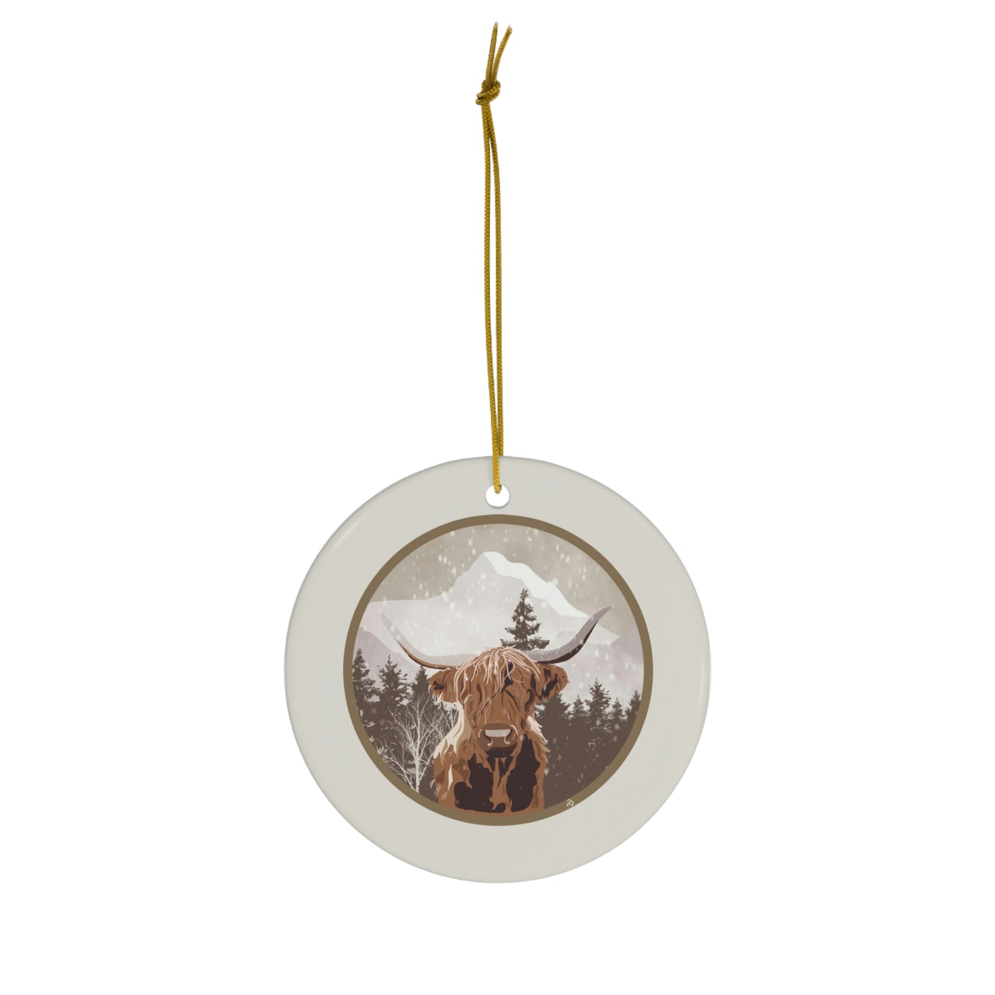 Ceramic Ornament - Highlander Cow