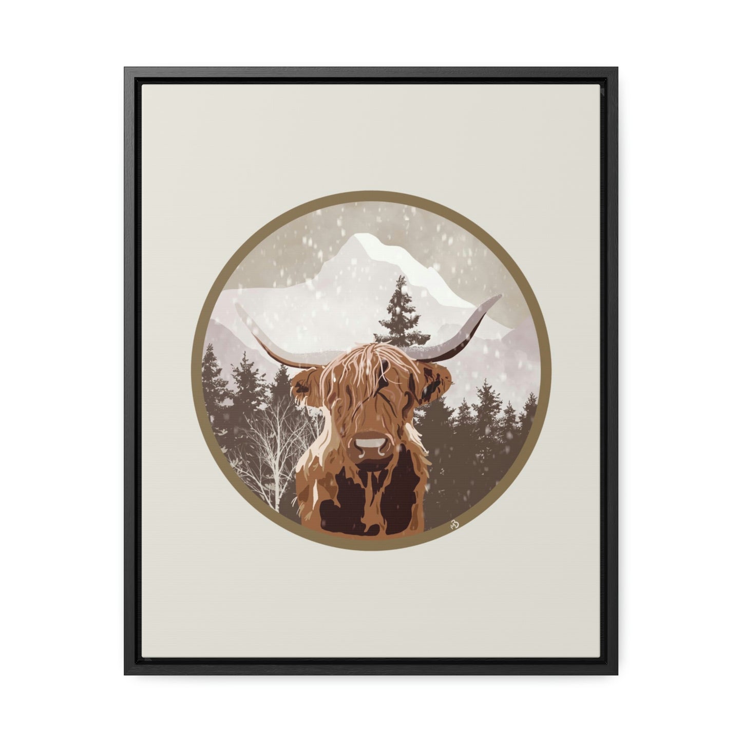Canvas - Highlander Cow